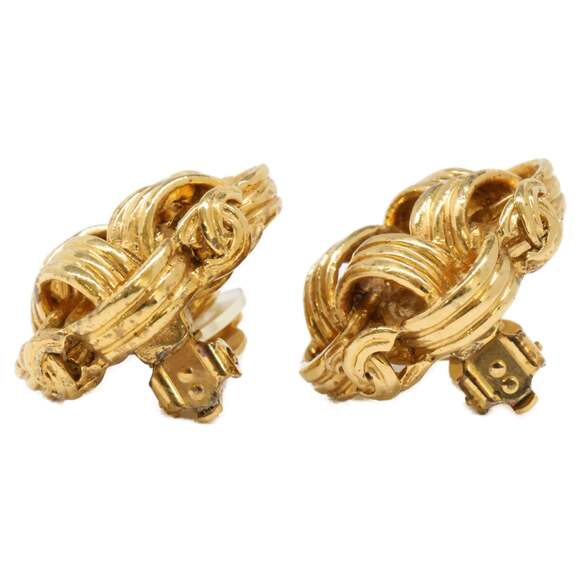 Chanel Cc Logo Clip-On Earrings Gold- #243961C56B - Picture 5 of 8